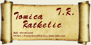 Tomica Ratkelić vizit kartica
